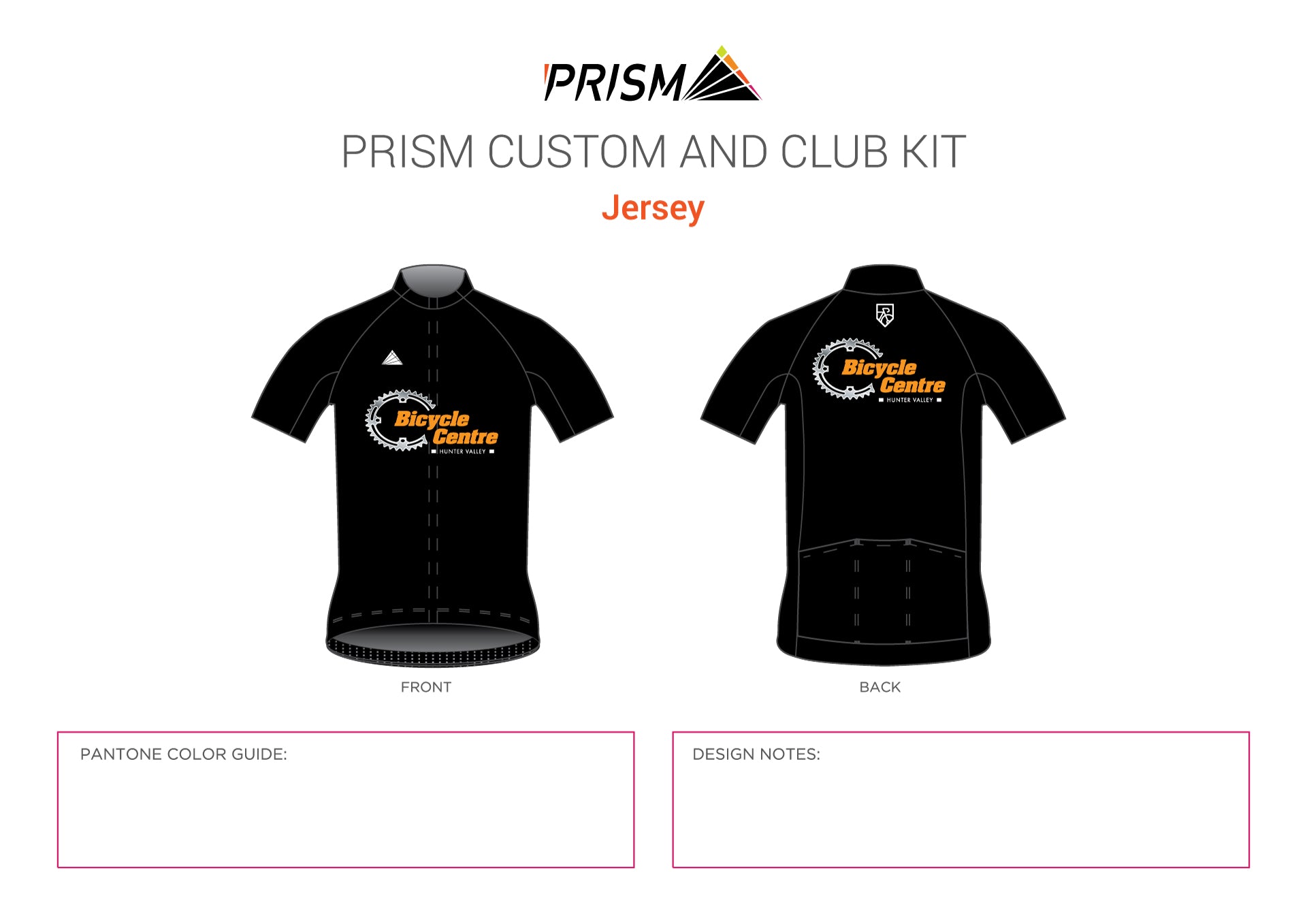Men's Grand Tour Ligera Race Cut Jersey - HVBC Plain Black
