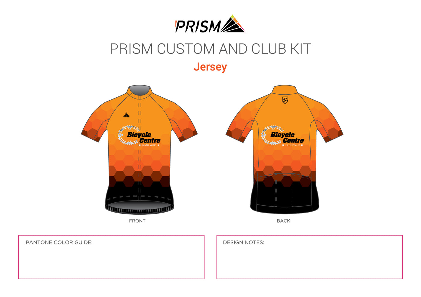 Men's Grand Tour Ligera Race Cut Jersey - With Race Number Pocket - HVBC Sunrise
