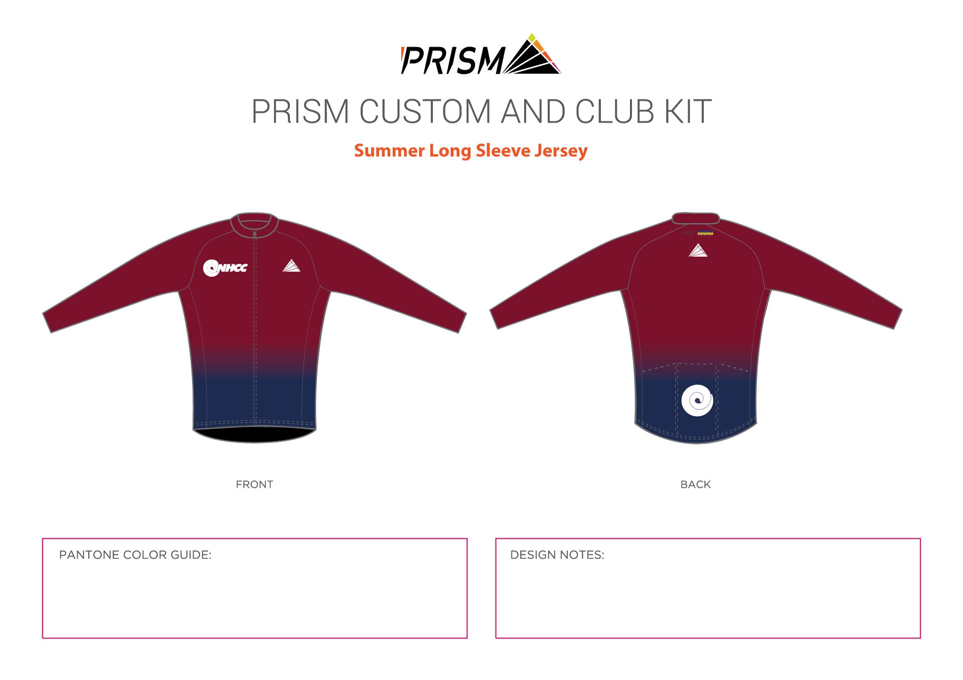 Men's Grand Tour Summer Weight Long Sleeve Jersey - Relaxed Cut-Maroon Edition