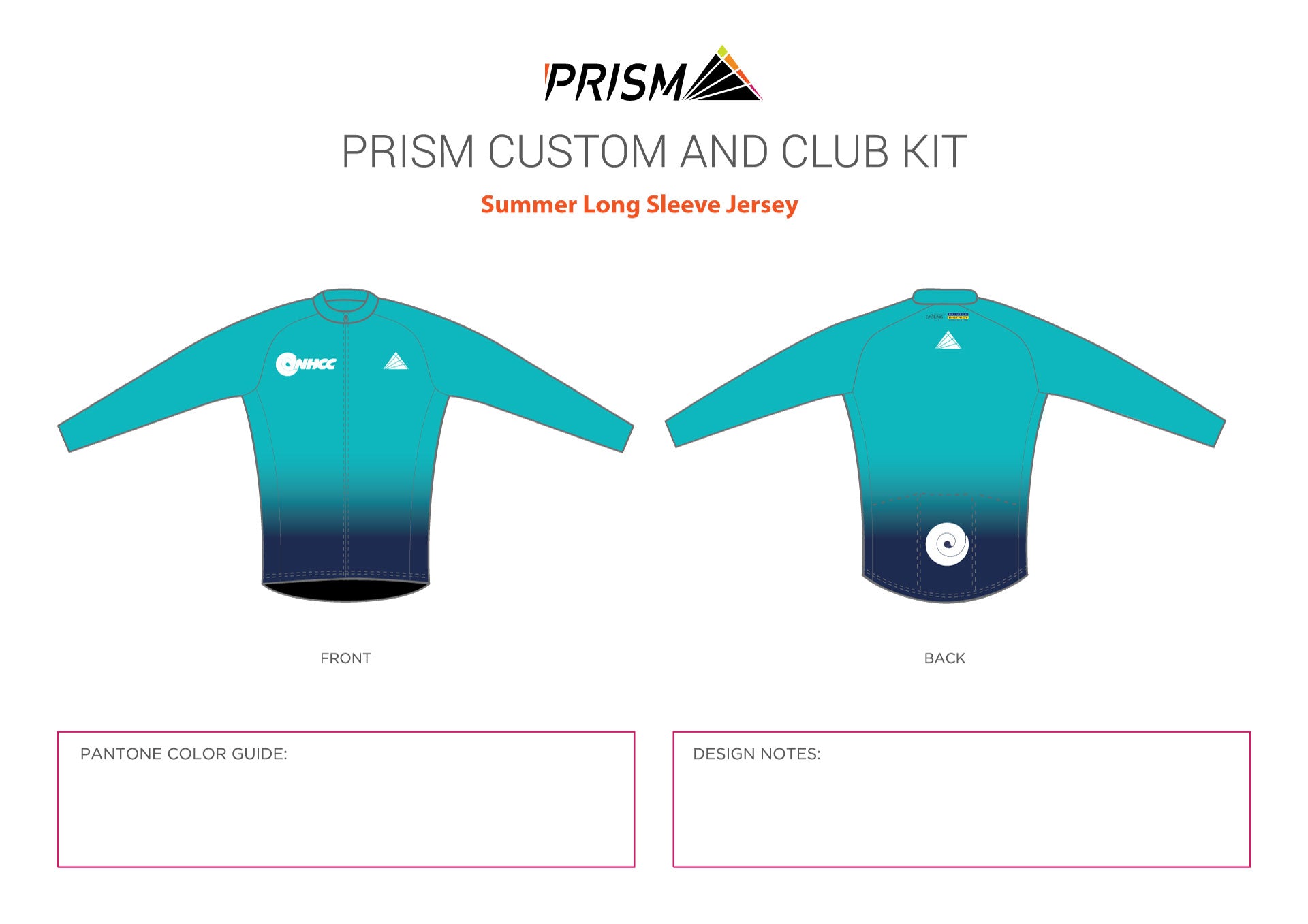 Men's Grand Tour Summer Weight Long Sleeve Jersey - Relaxed Cut-Breakwater Blue Edition