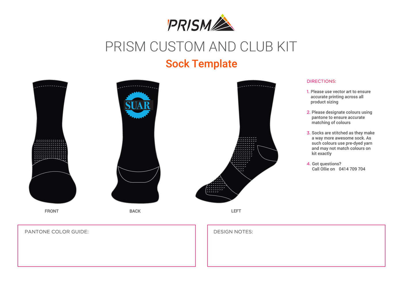 3 Pack of Socks - Blue Design