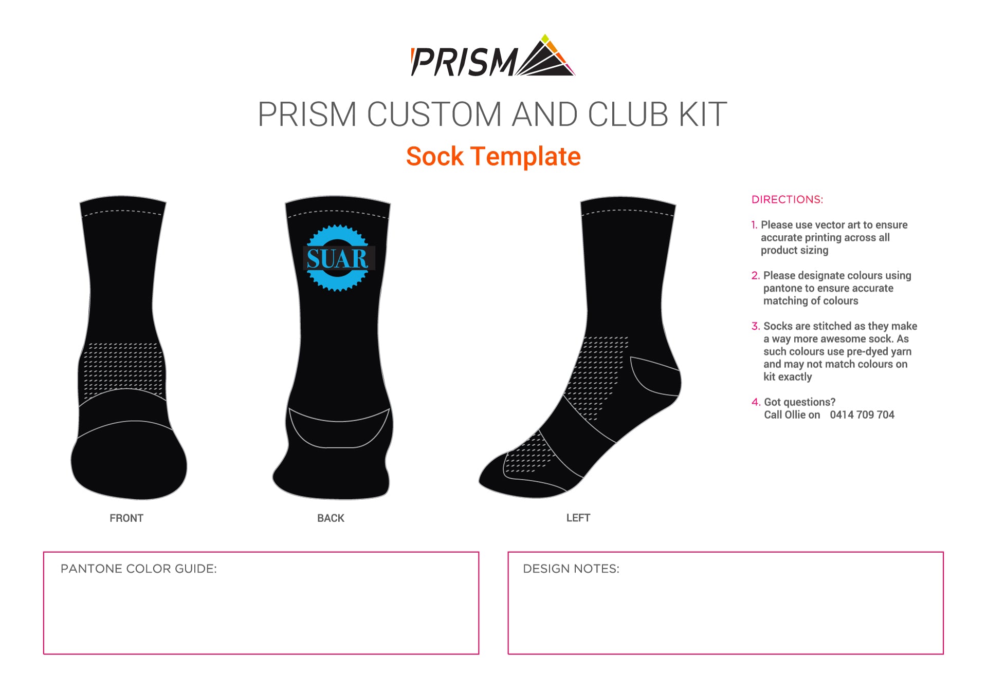 3 Pack of Socks - Blue Design
