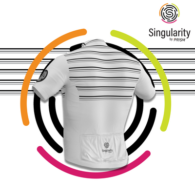 Men's Singularity White Half Bar Stripe