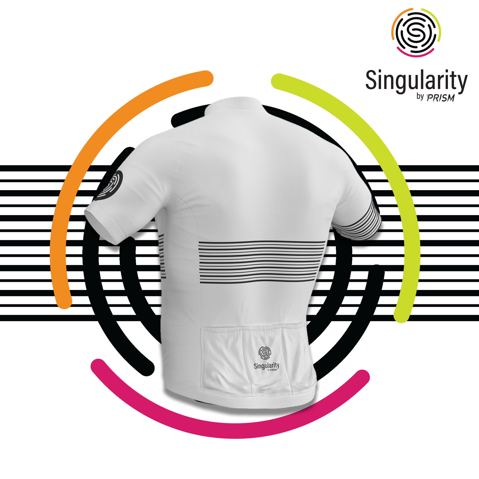Men's Singularity White Half Stripe