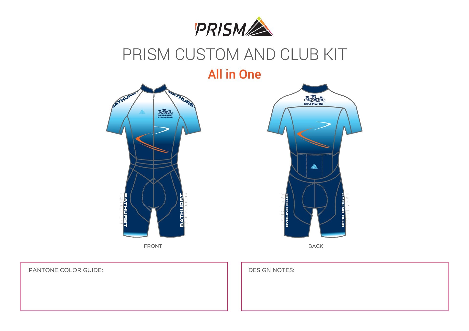 Bathurst CC Junior sizing Short Sleeve Speed Suit (ages 4-12)