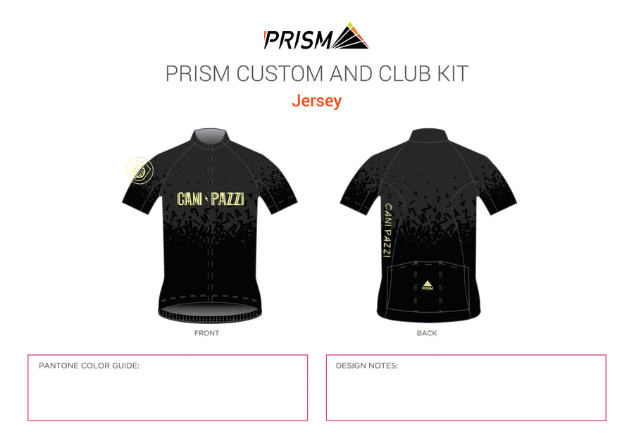 Cani Pazzi Vibes Black Women's Low Collar Grand Tour Jersey