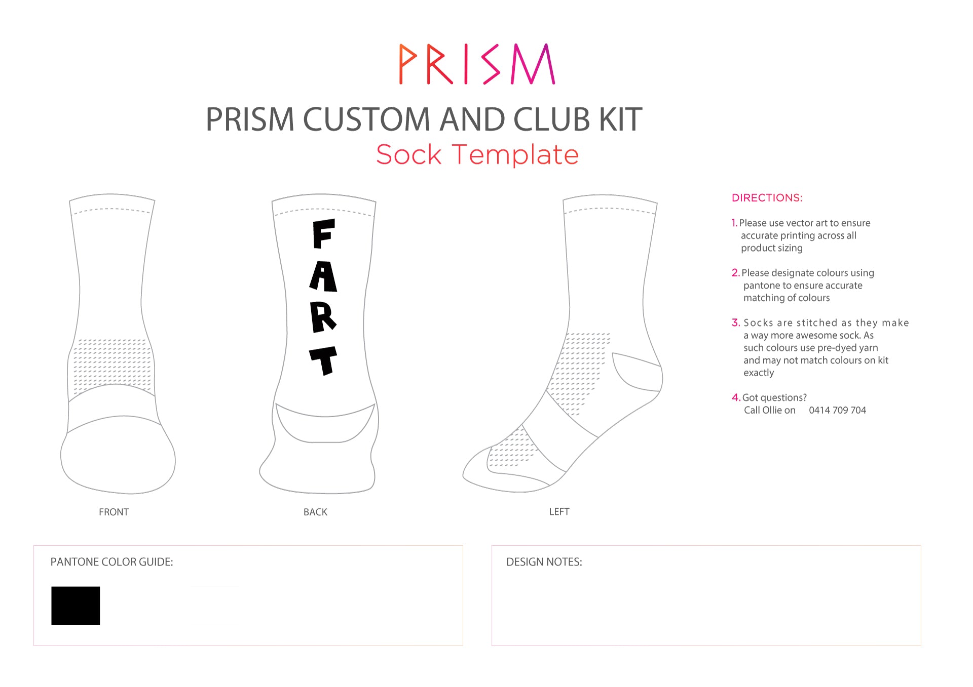 Fart Sock  Black Logo - 2 Pack