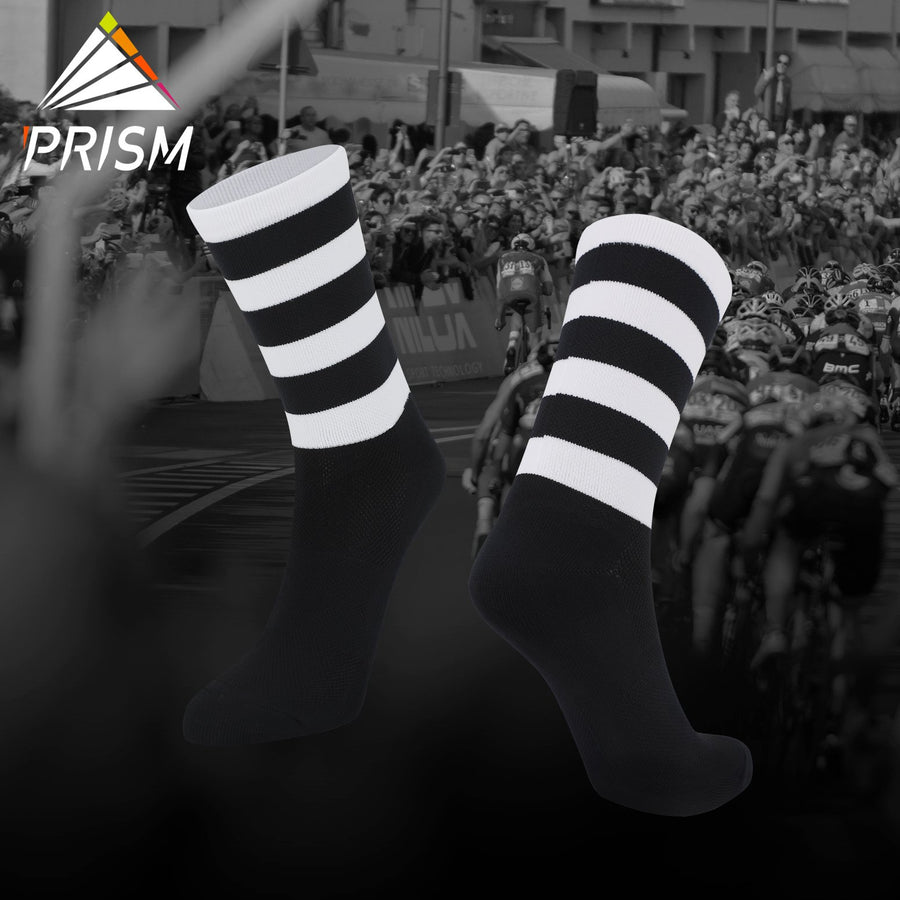 Black Barber Stripe Sock