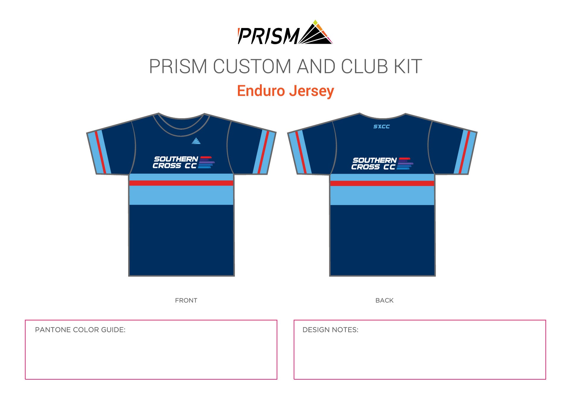 SXCC Grand Tour Navy Enduro Jersey Men's Short Sleeve