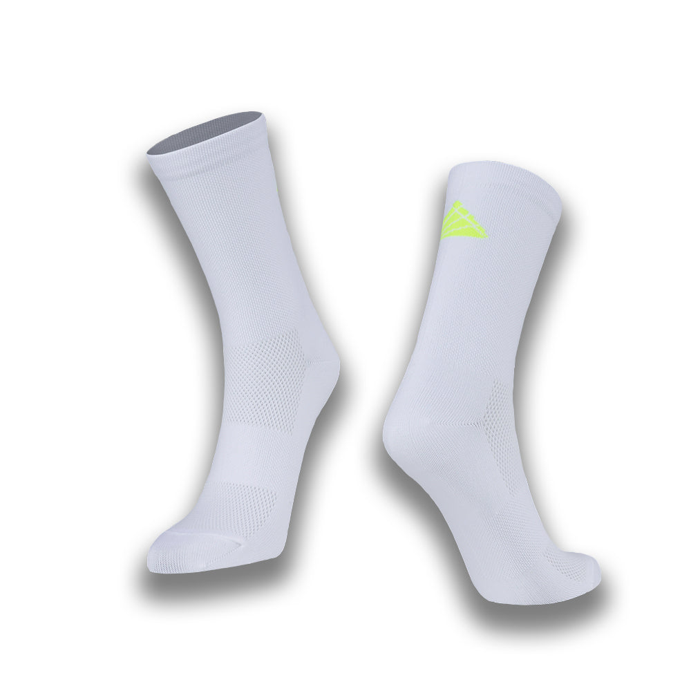 White and Fluorescent Chartreuse Logo