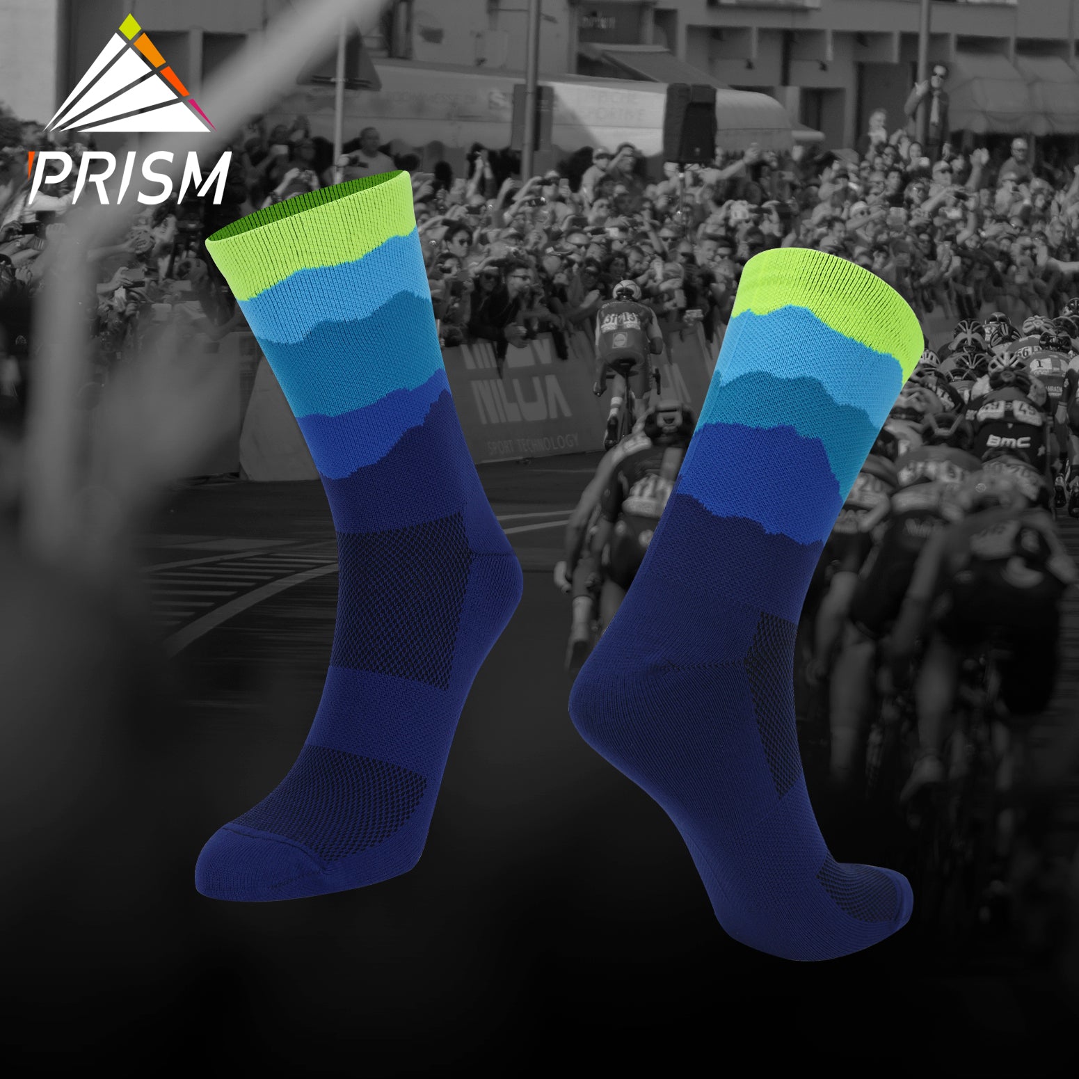 Blue-Neon Coogee Wave Sock